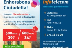 Ya tenemos fibra óptica en el Casco Antiguo de Ciutadella